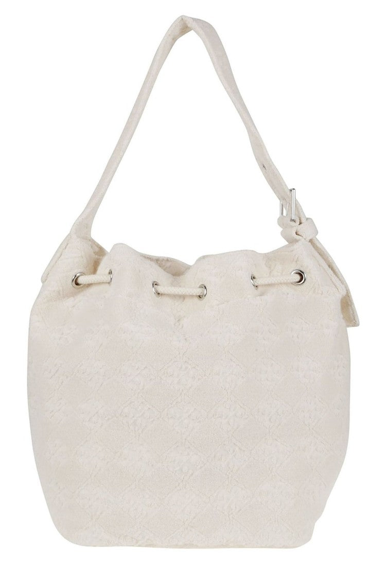 Milk White Sponge Bucket Bag