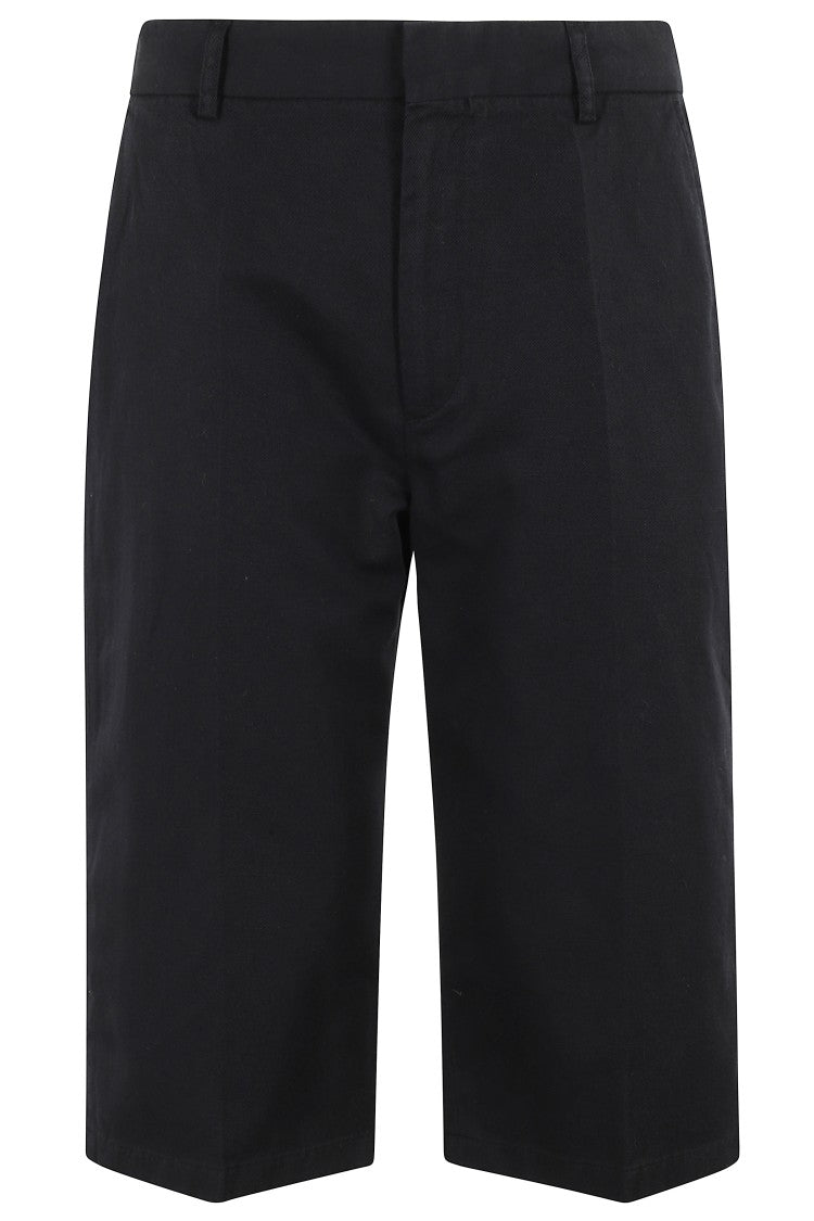 Tailored Black Linen Bermuda Shorts
