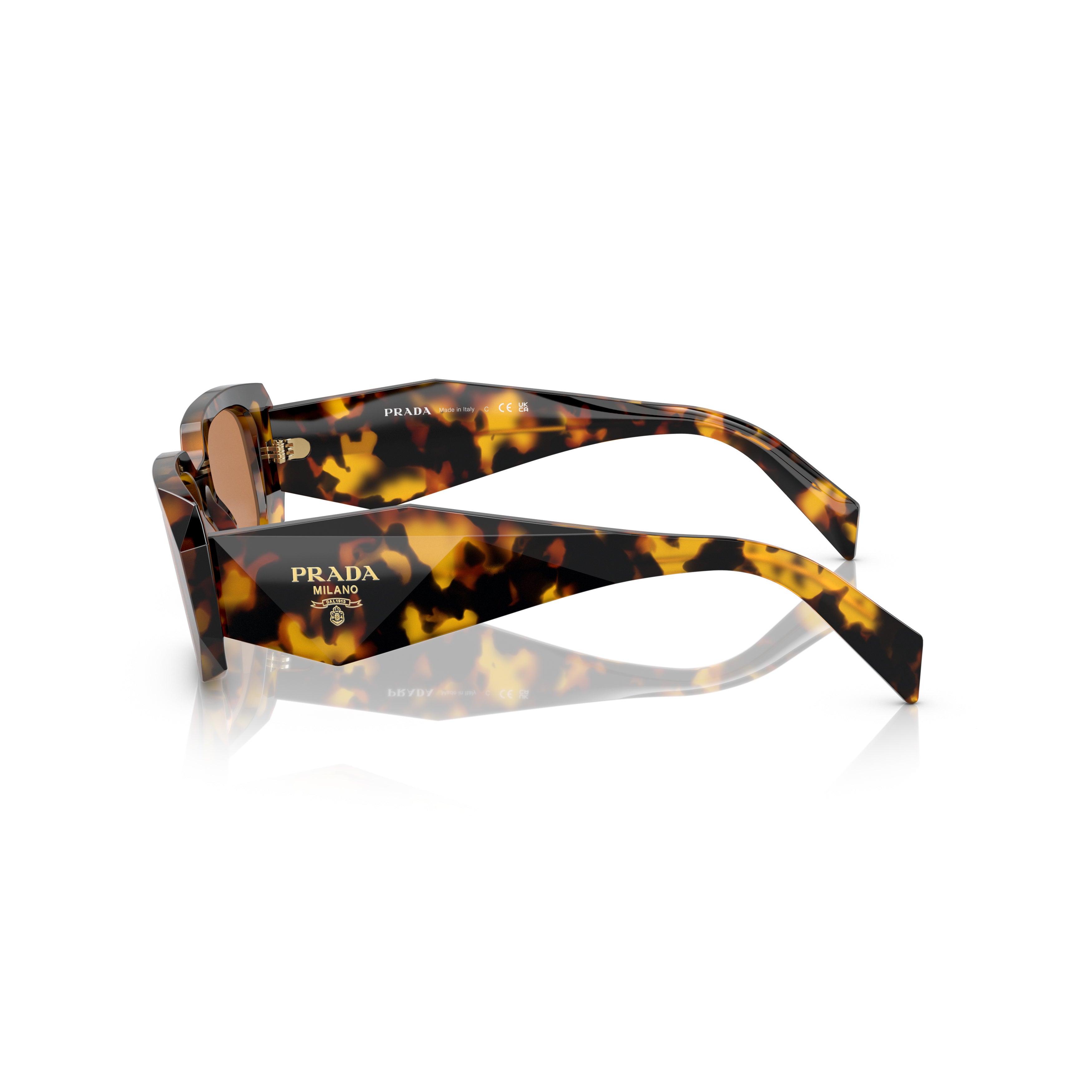 0pr 17ws Geometric Rectangular Tortoiseshell Sunglasses