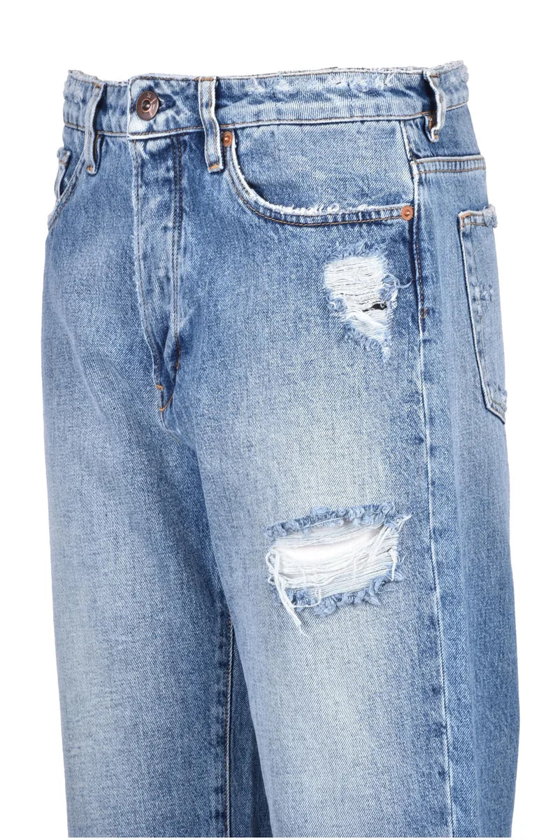 Sabina Girlfriend Jeans - Light Blue