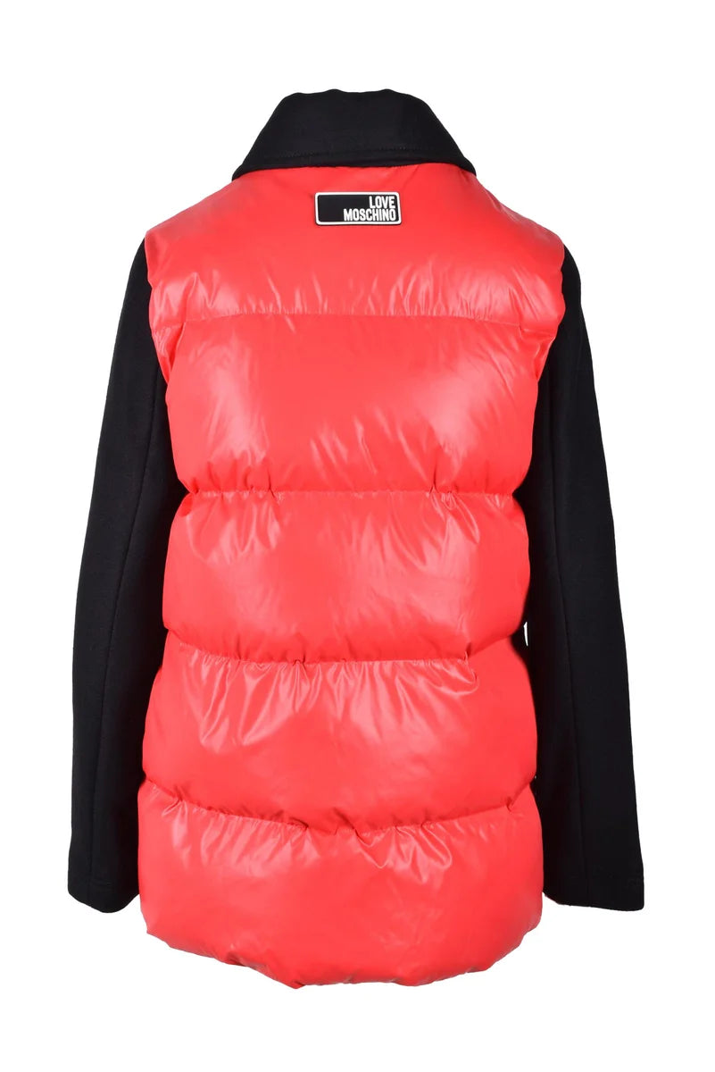 Parka Black/Red with Wool Sleeves