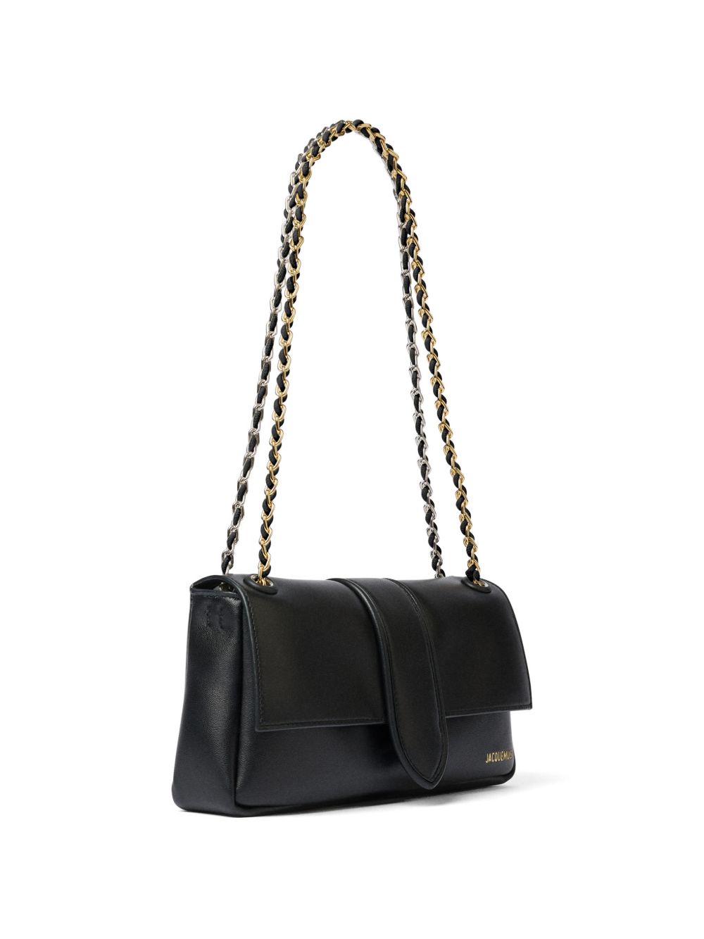 Black Gold-Tone Hardware Logo Bag