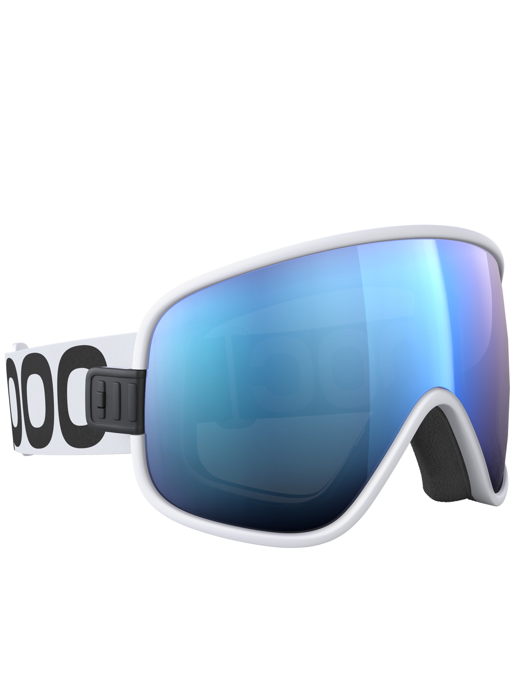 White Vitrea Wide Blue Mirrored Goggle