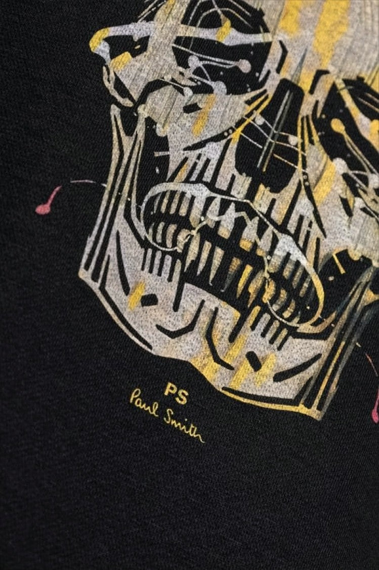 Graphic Skull Print Black Crewneck Sweatshirt