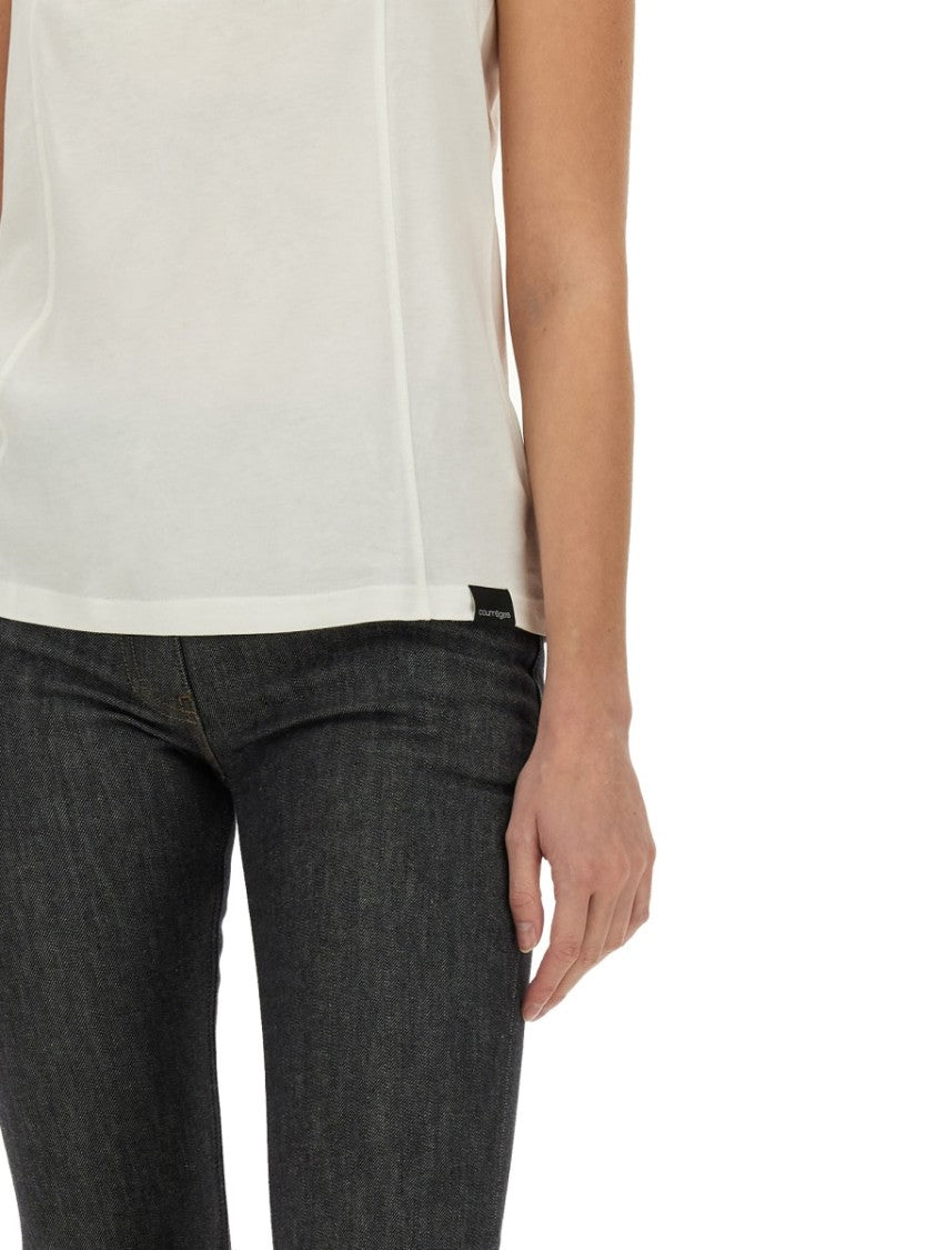 Relaxed Fit White Top