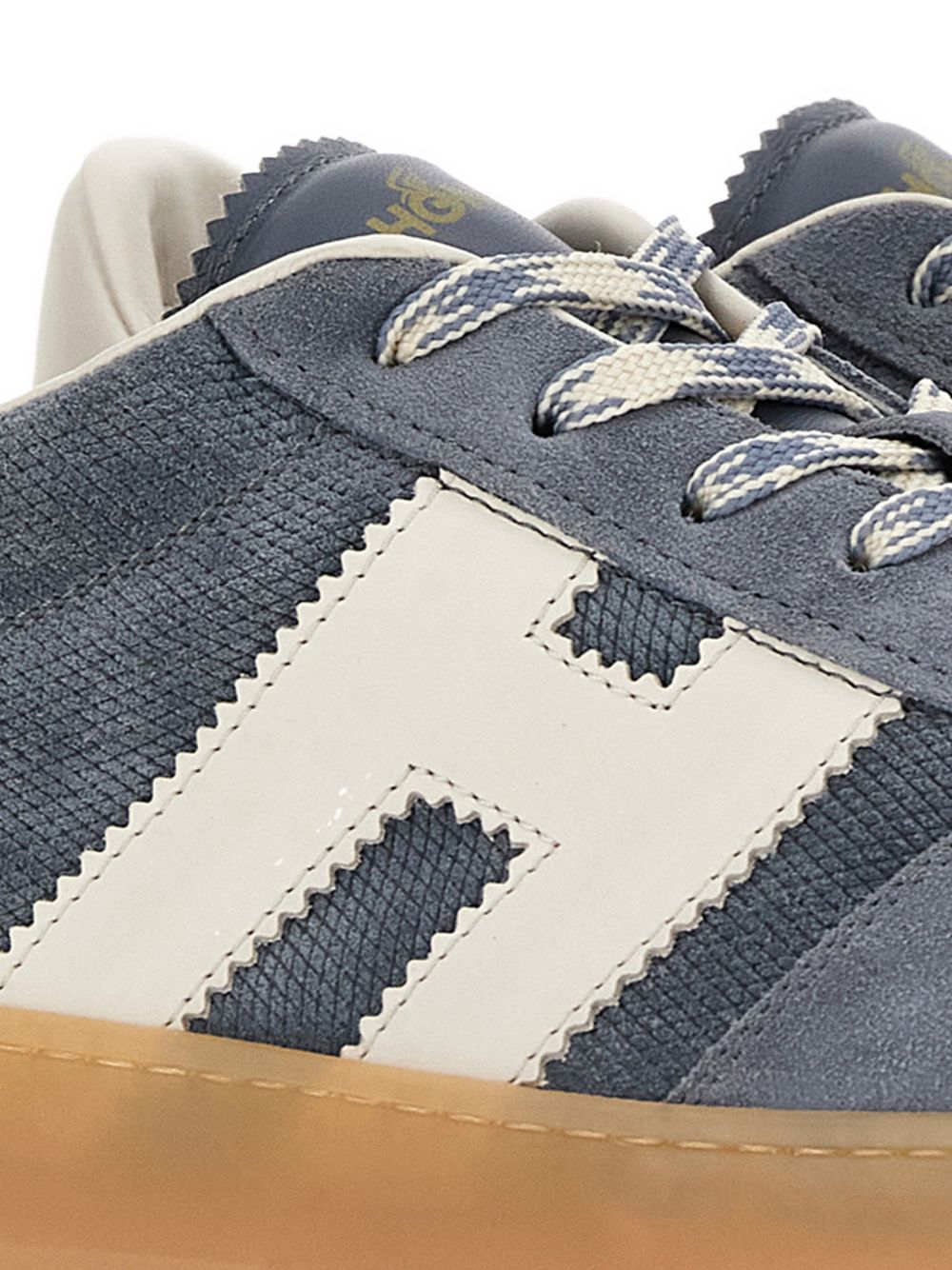 Textured Blue Low-Top Sneakers