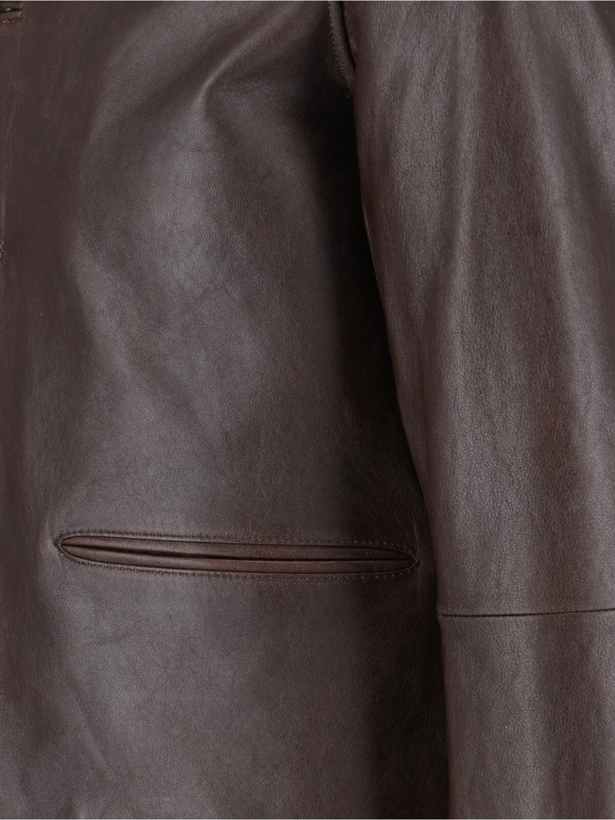Structured Brown Jacket With Refined Finish