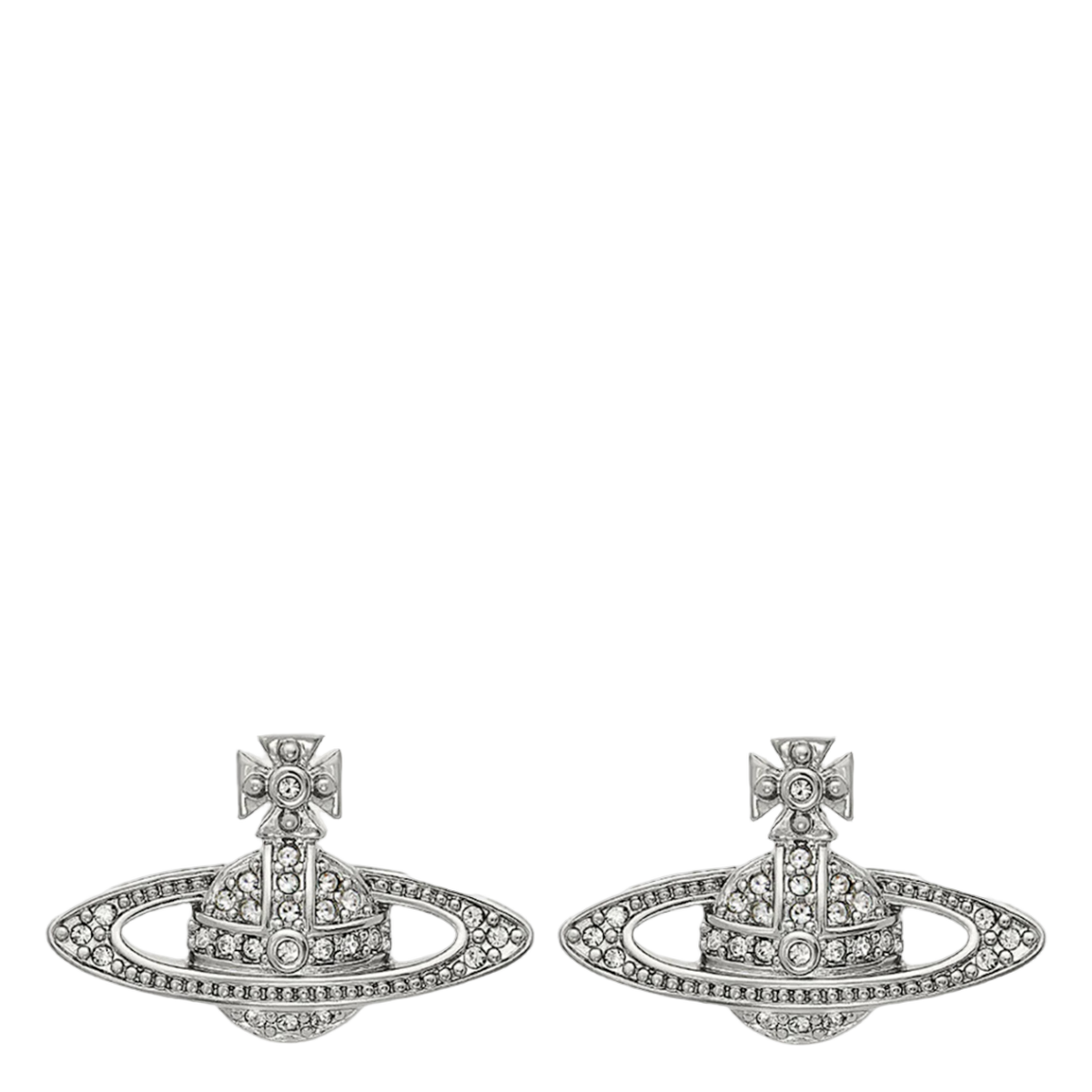 Silver-tone Earrings with Planet Design