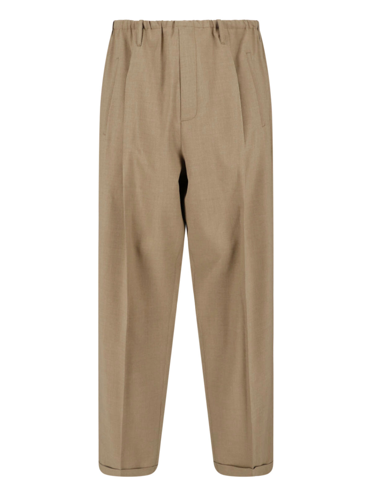 Brown People’s Relaxed Fit Pleated Trousers