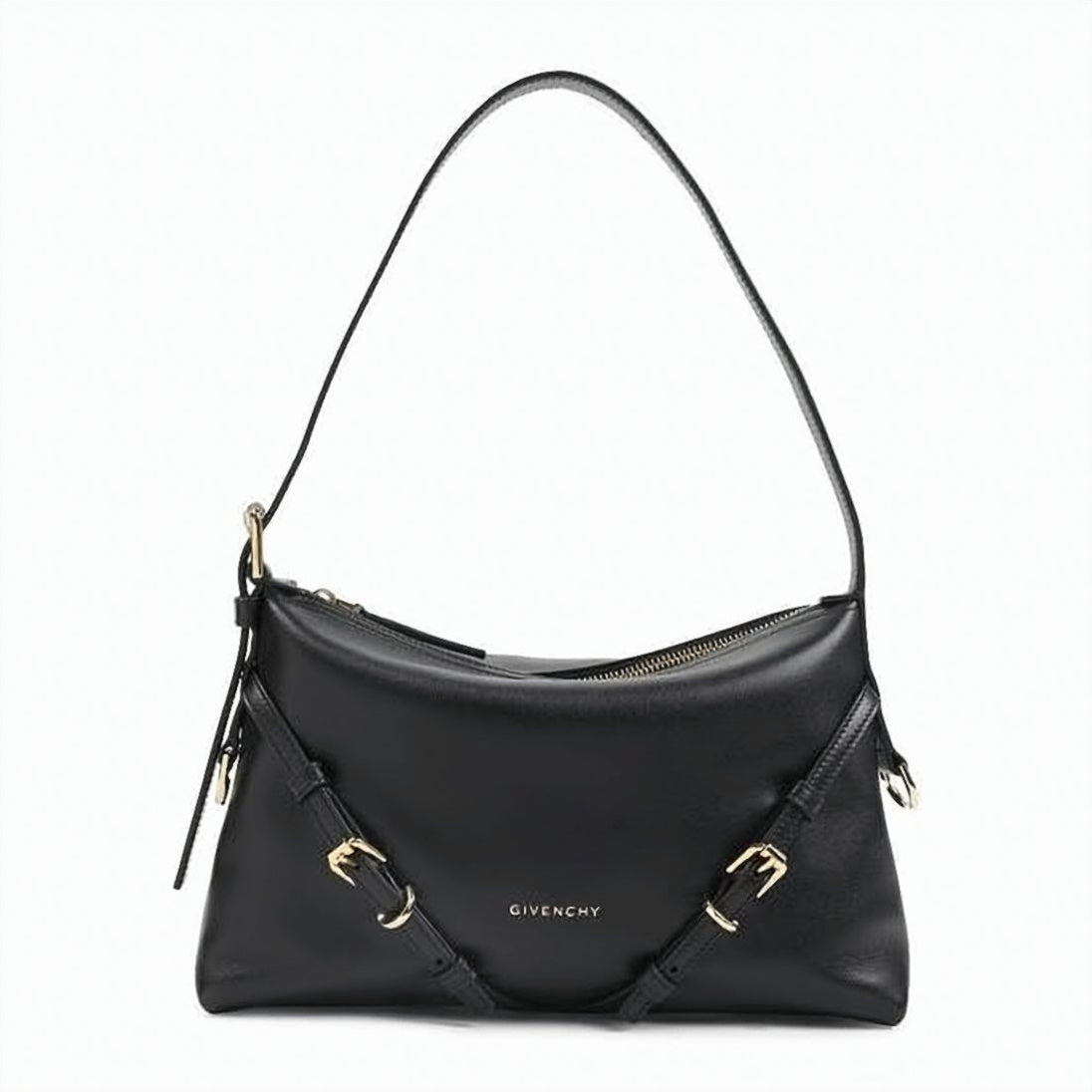 Minimalist Calf Leather Shoulder Bag with Adjustable Strap