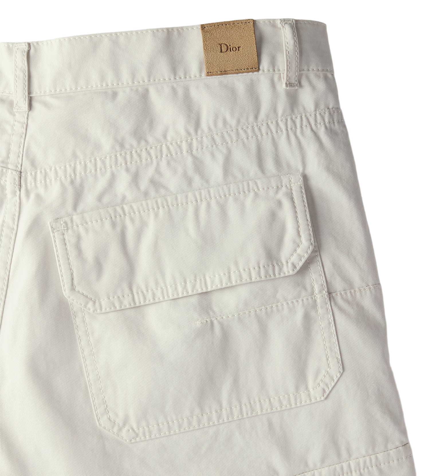 Straight-Cut Minimalist White Cotton Shorts