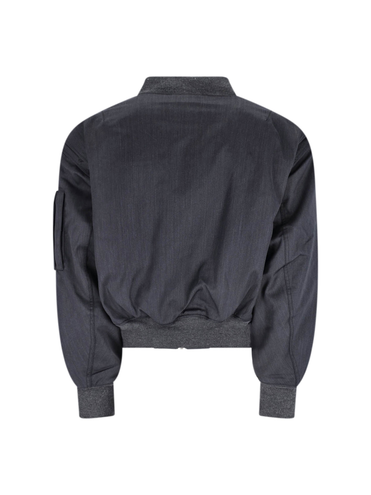 Bomber Jacket with Ribbed Collar