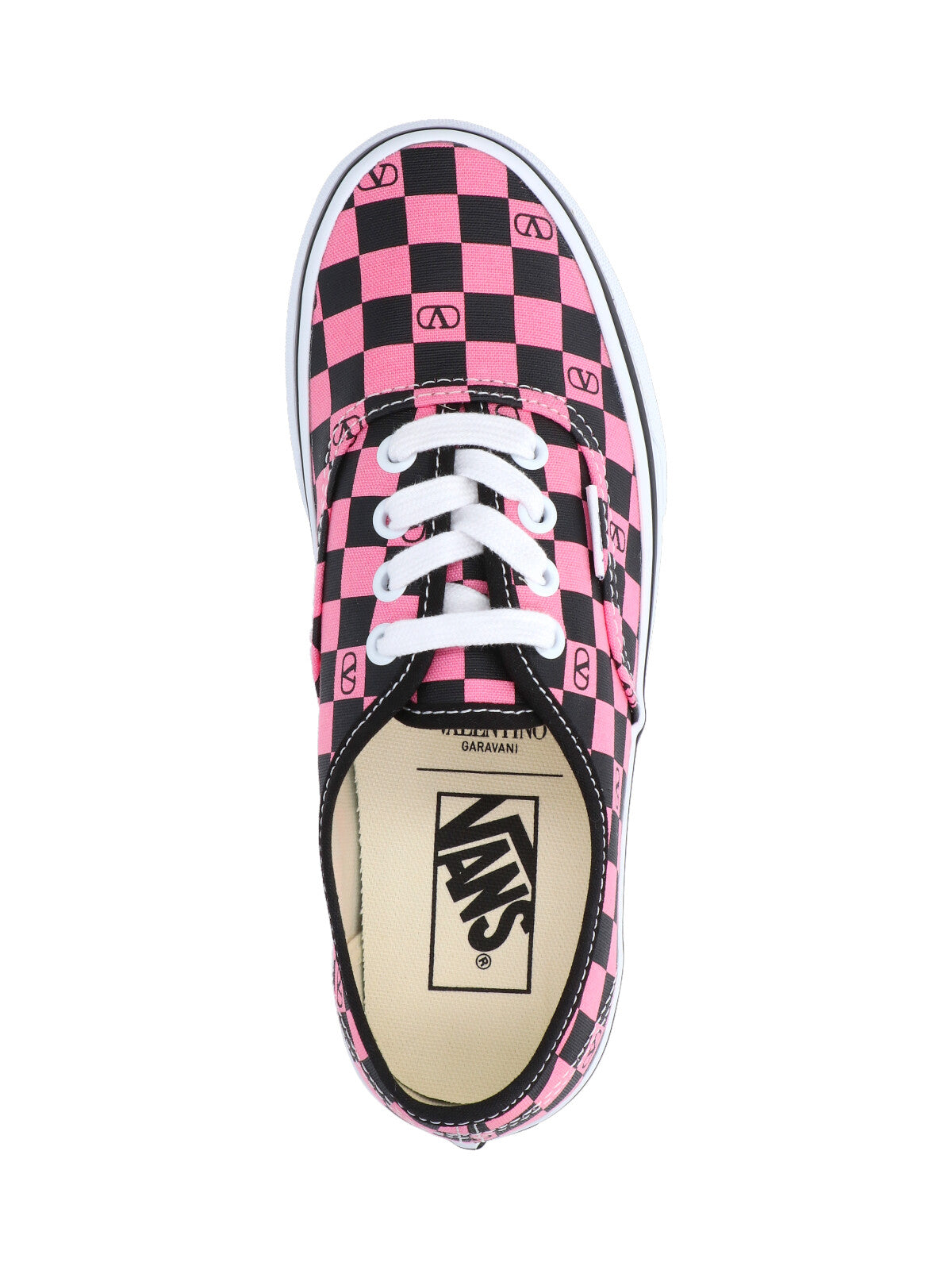 Low-Top Sneakers with Checkerboard Pattern