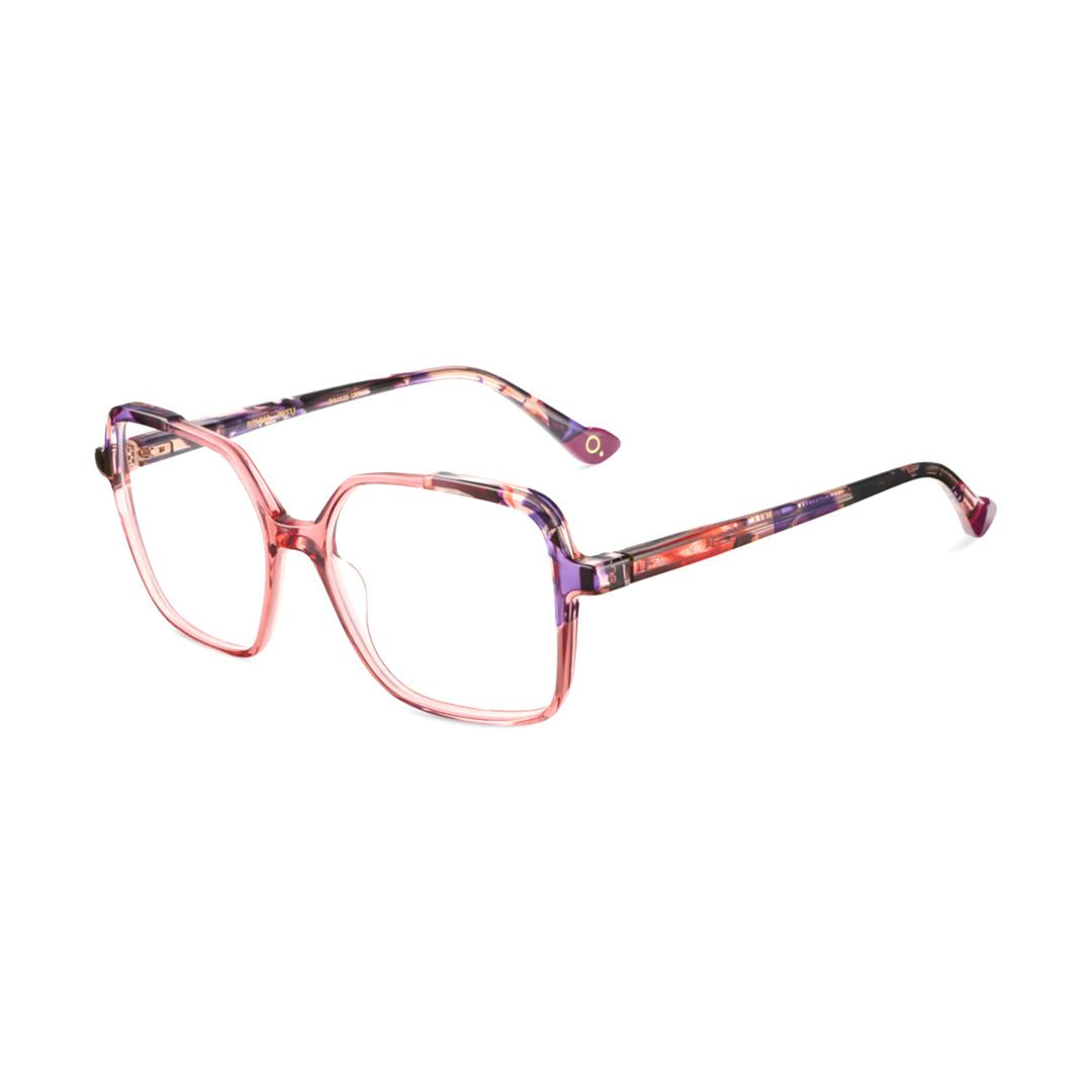 Bruna Geometric Frame Eyeglasses with Artistic Multicolored Temples
