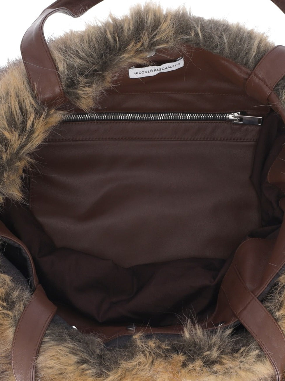 Faux Fur Tote Bag – Brown