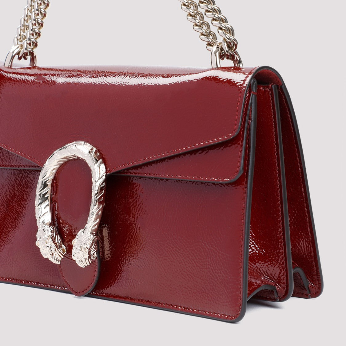 Gucci Dionysus Shoulder Bag in Glossy Red Leather