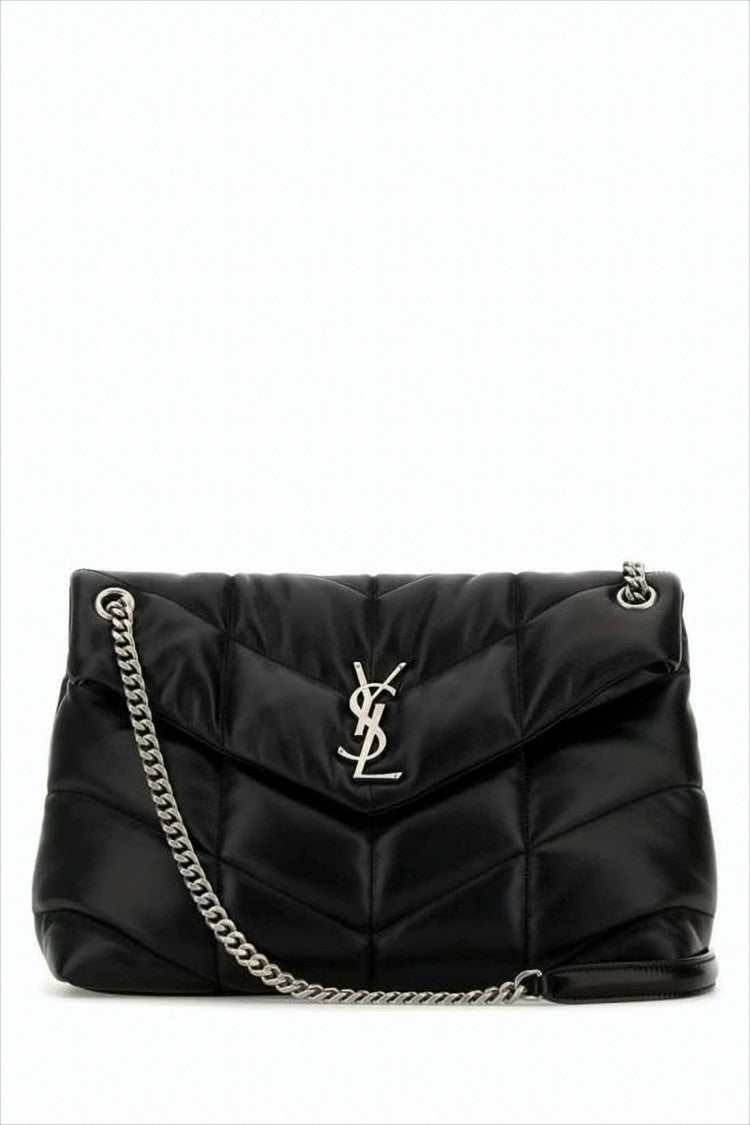 Quilted Lambskin Crossbody Bag with Chain Strap