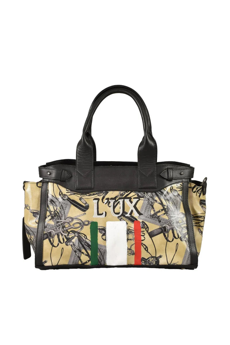 Leather Bag - Black/Beige