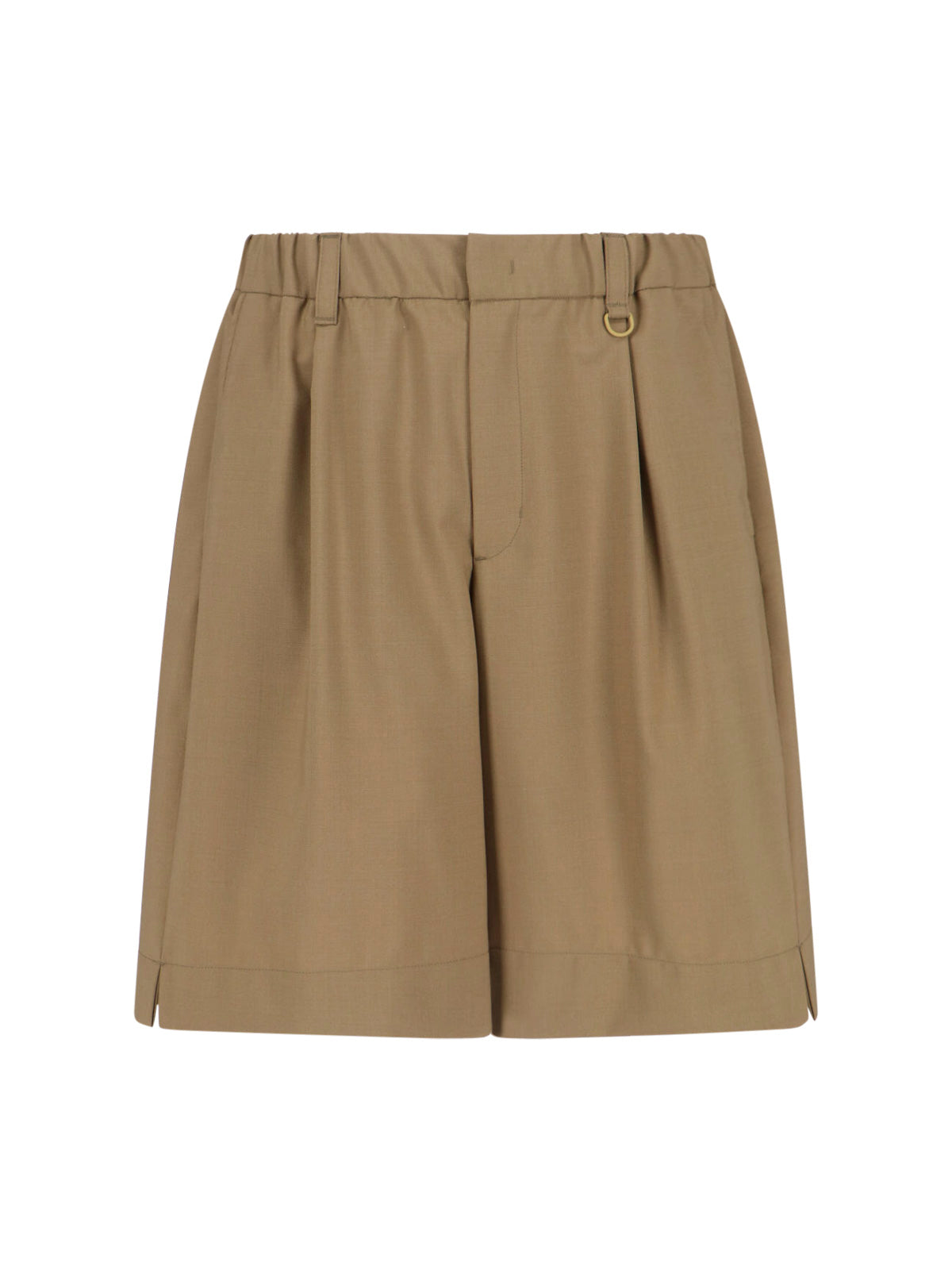 Wool Blend Shorts – Beige