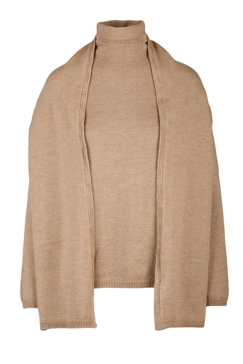 High Neck Sweater - Beige