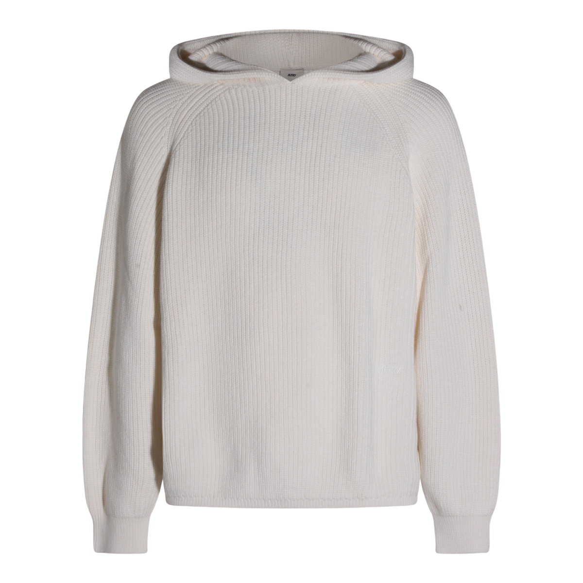 Ribbed Knit Sweater with Hood