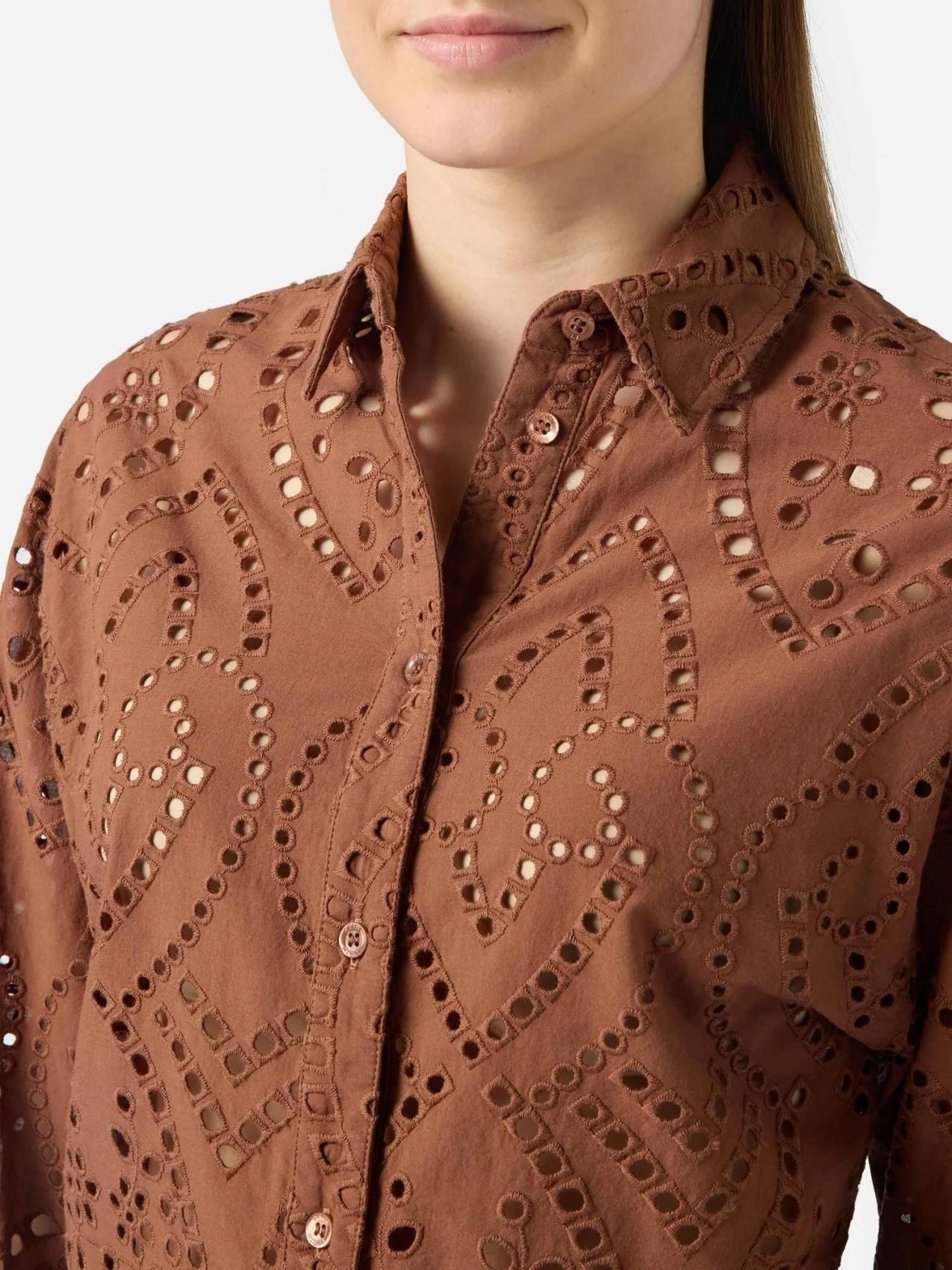 Intricate Eyelet Embroidery Two-Piece Set
