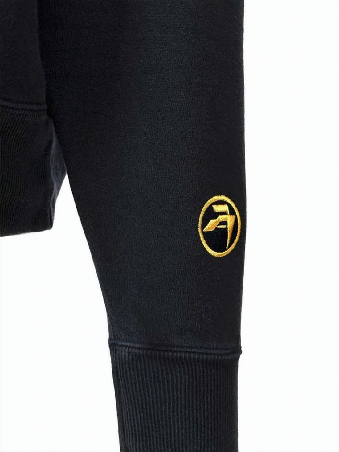 Black Long-Sleeve Sweatshirt with Bold Lettering