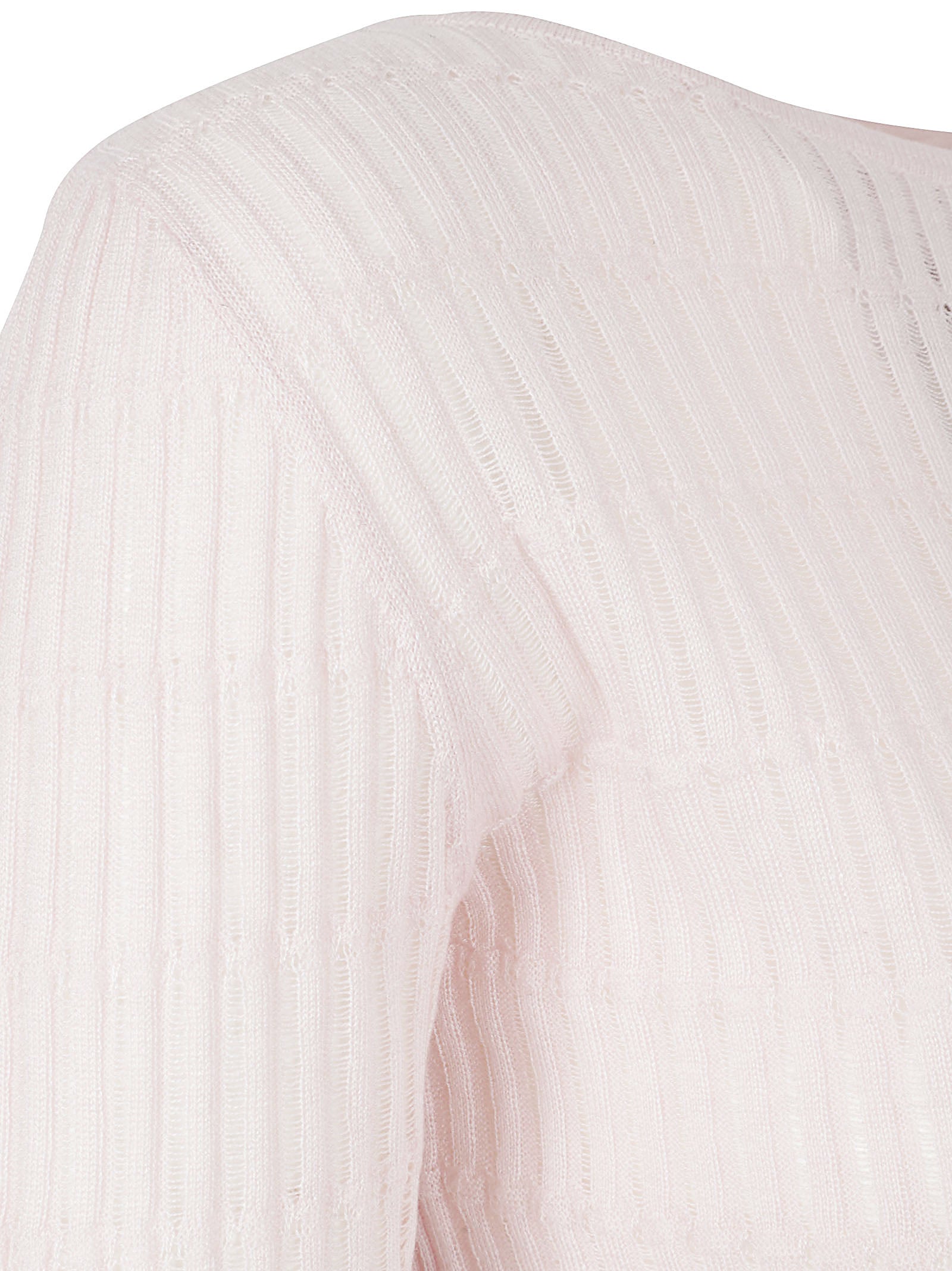 Slim Fit Knit Top With Ribbed Texture