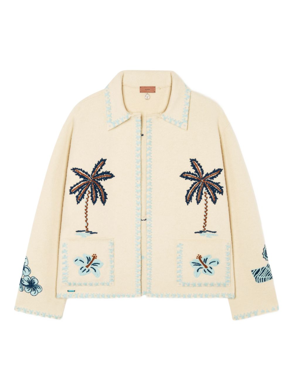 Boxy Cream Sweater With Intricate Embroidery