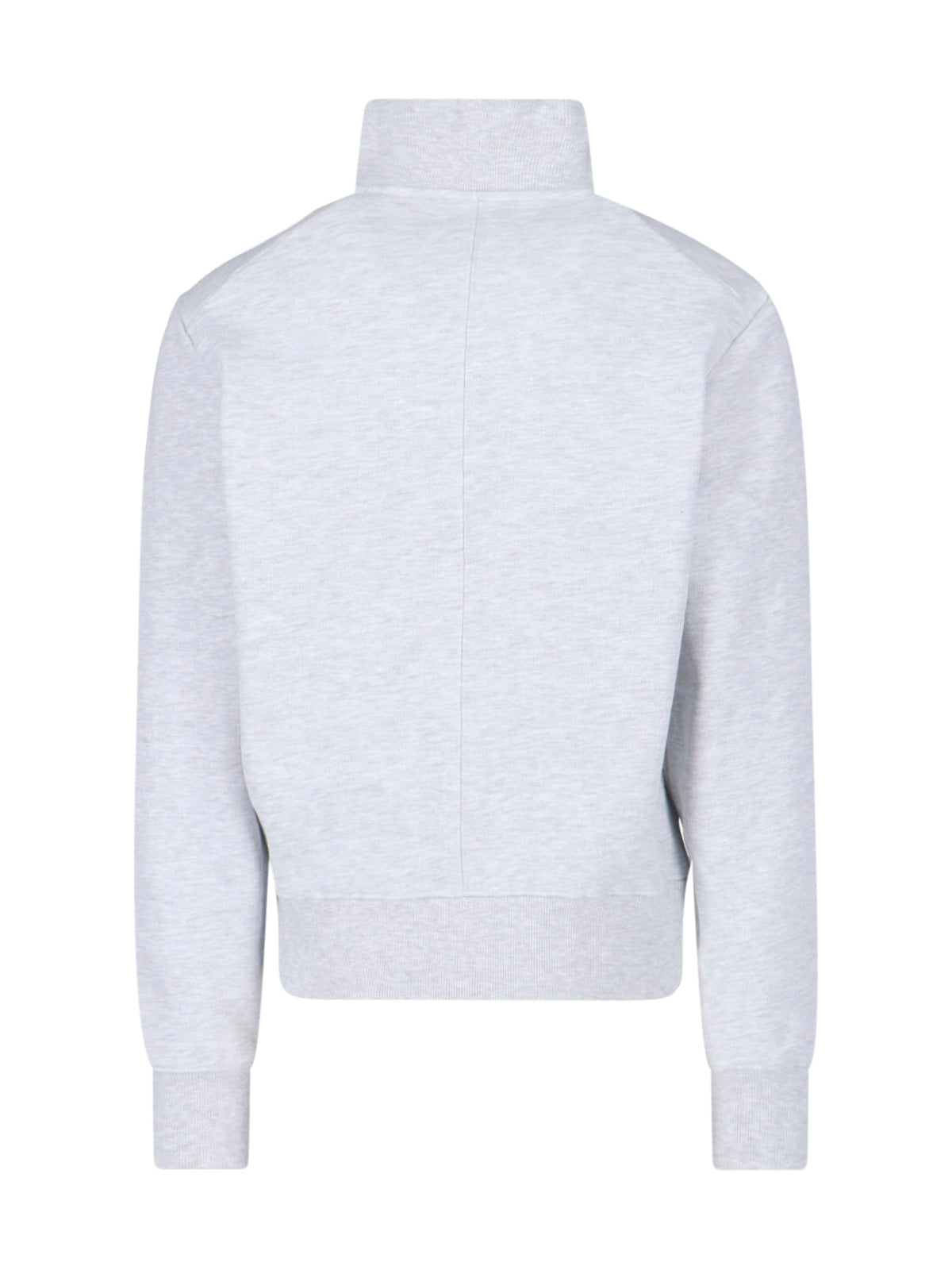 Grey Port High-Collar Cotton Sweatshirt