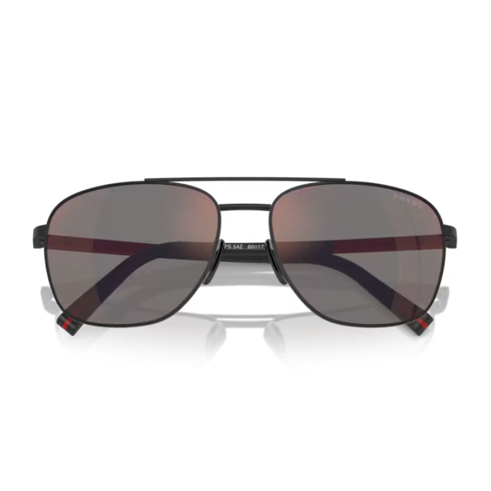 Ps 54Zs Pilot-Shape Black Rubberized Sunglasses