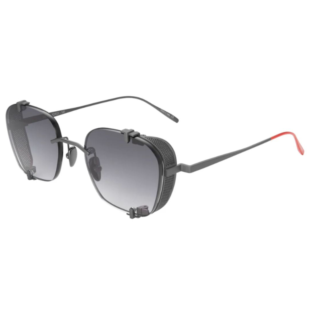 Bei Be-1 Geometric Titanium Sunglasses with Gradient Lenses