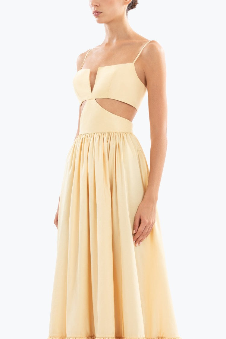 Taffeta Midi Dress
