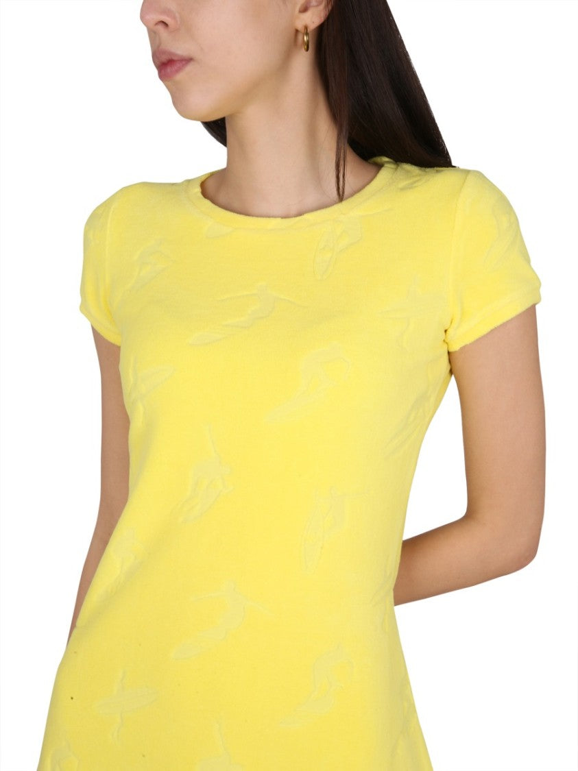Slim Fit Mini Dress With Gyro Necklace Detail