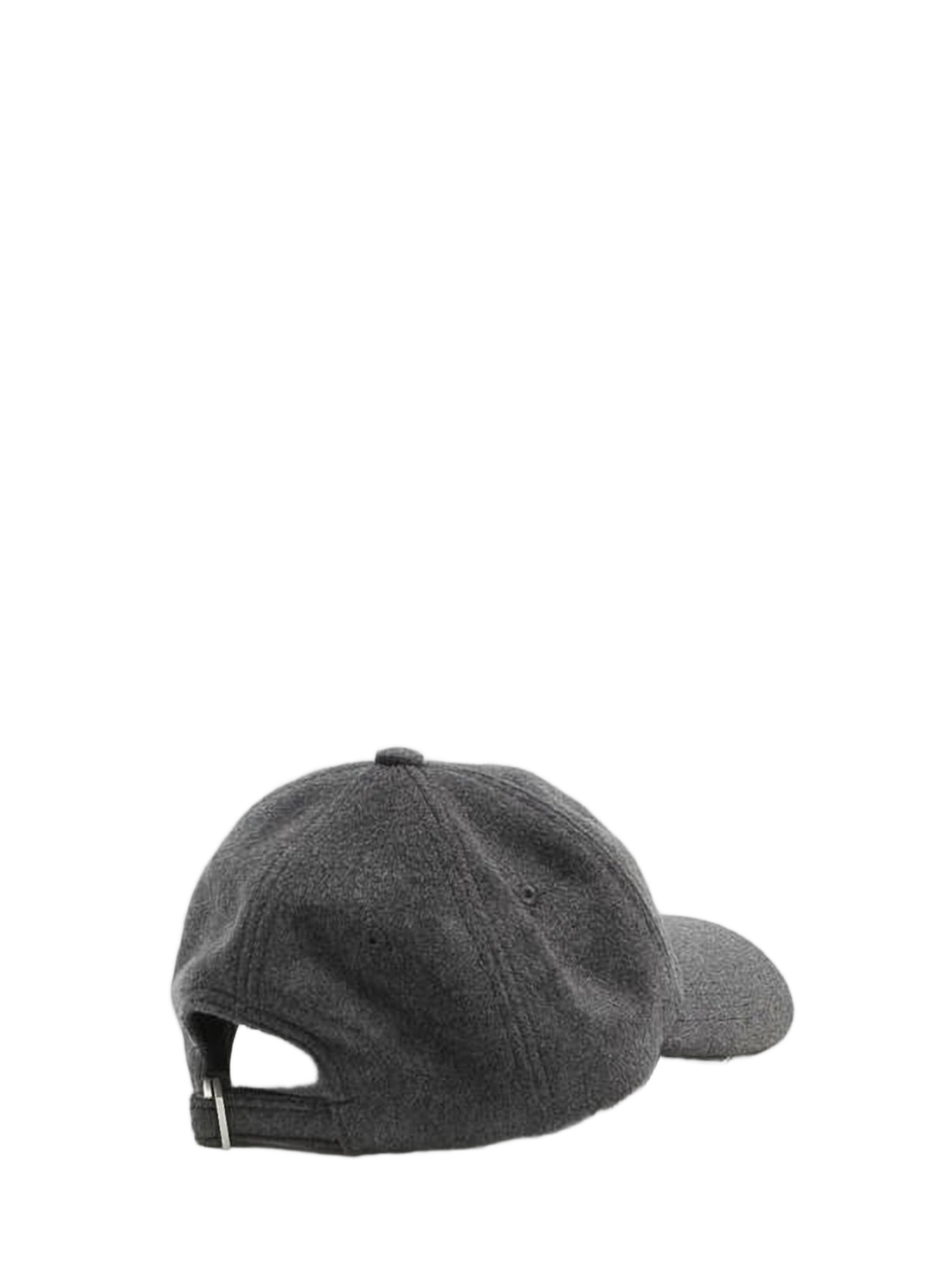 Textured Wool Baseball Cap with Adjustable Strap
