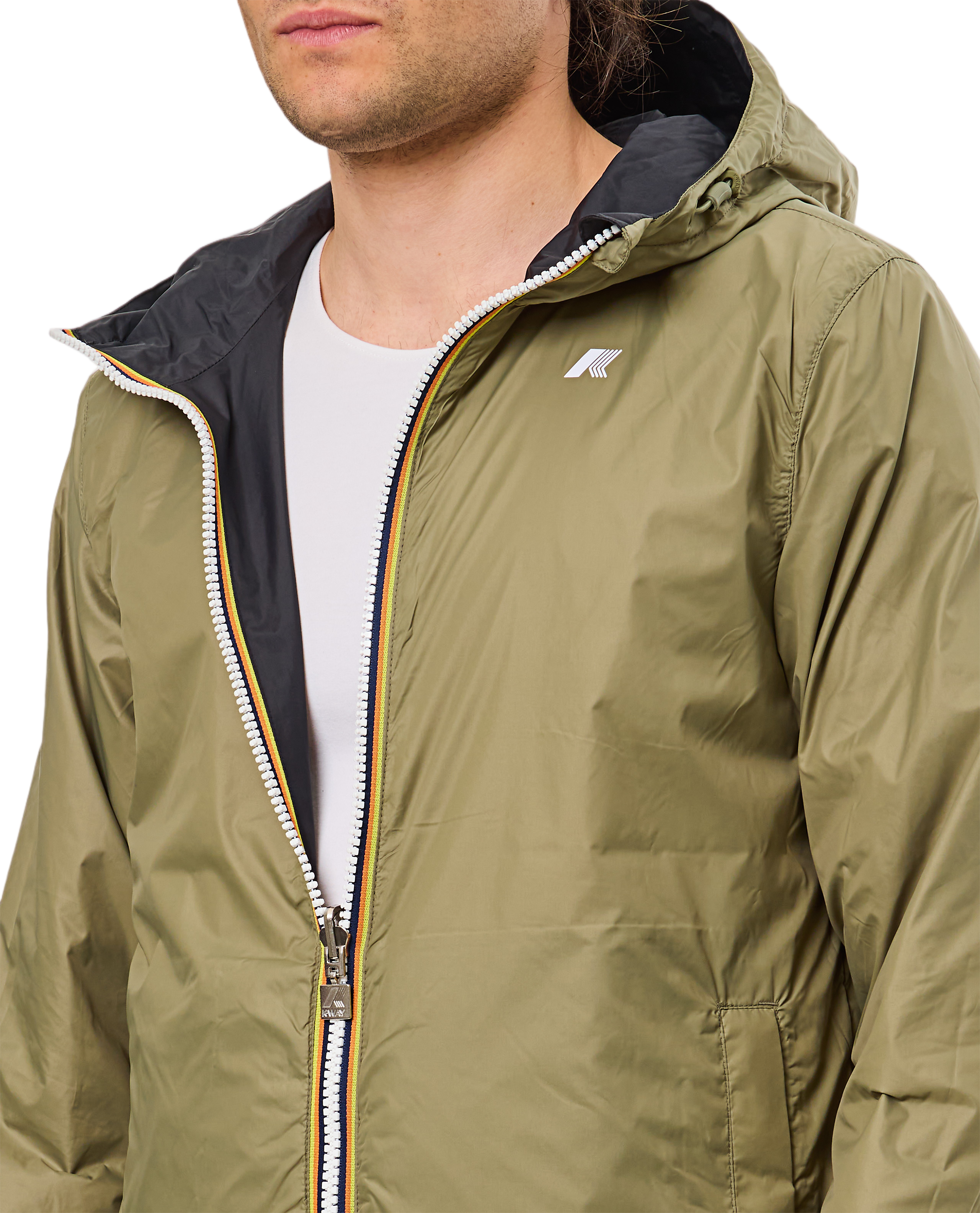 Black Hooded Zip Jacket