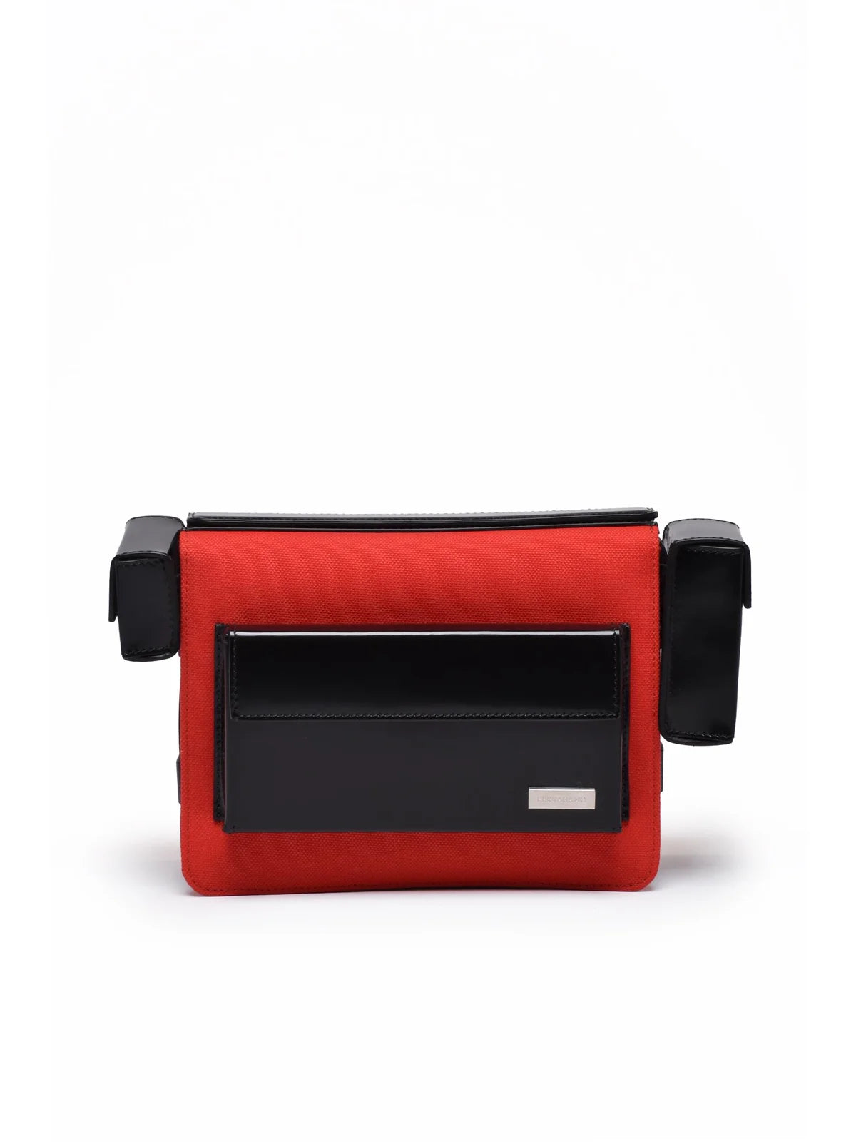 Nylon Shoulder Bag - Black/Red