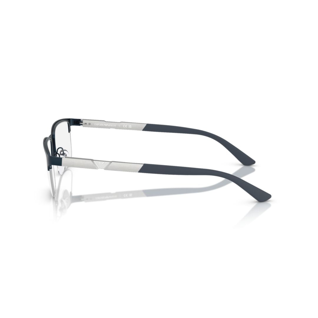0ea1164 Semi-Rimless Black Eyeglasses with Metallic Accents