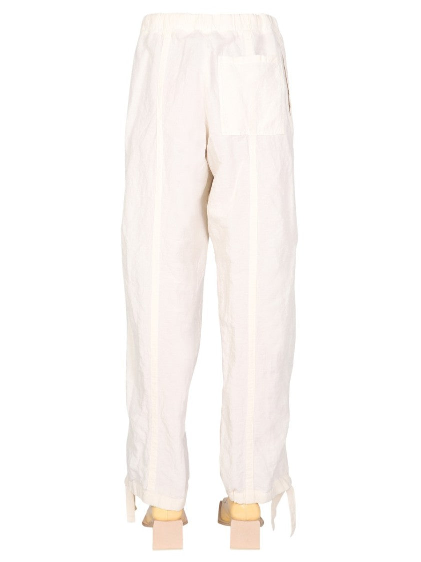 Relaxed Fit Trousers With Drawstring Waist