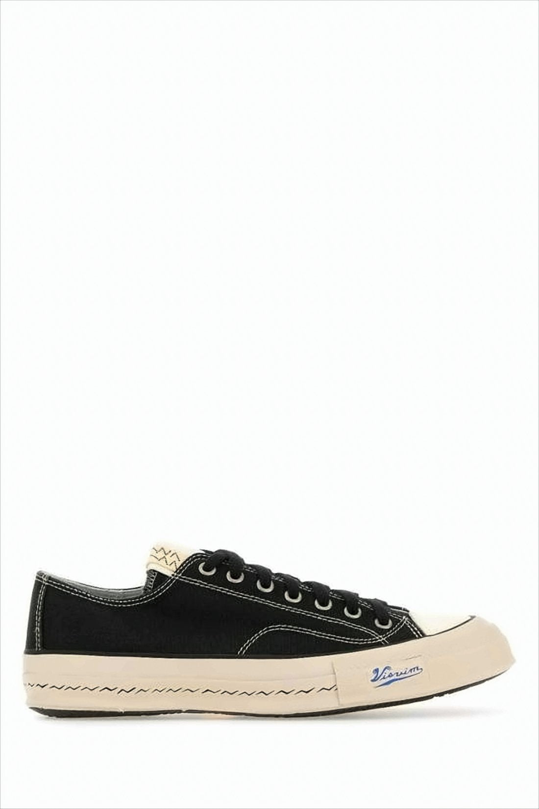 Low-Top Sneakers with Beige Rubber Sole