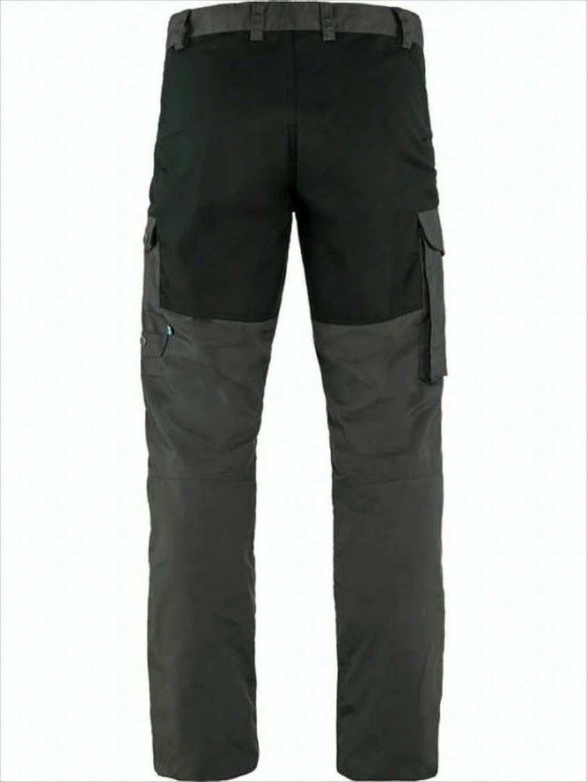 Two-Tone Straight Pants with Reinforced Patches