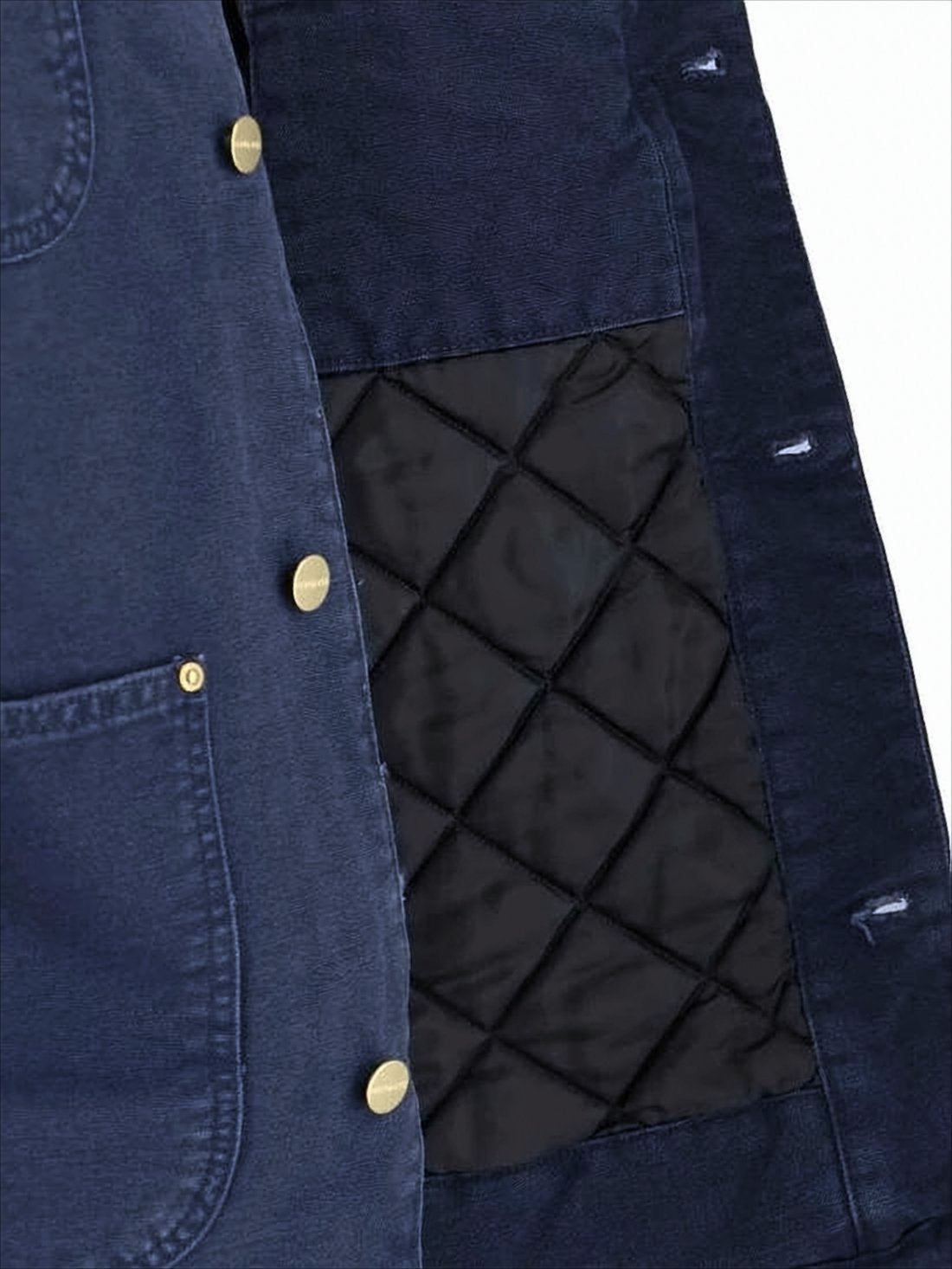 Sturdy Dark Navy Cotton Casual Coat