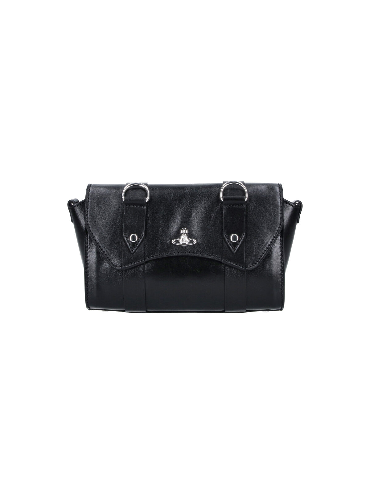 Black Kimmy Calf Leather Shoulder Bag