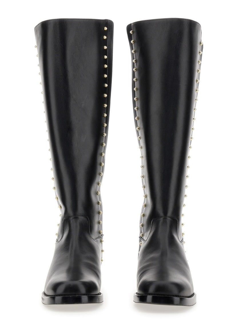Tall Studded Riding Boots