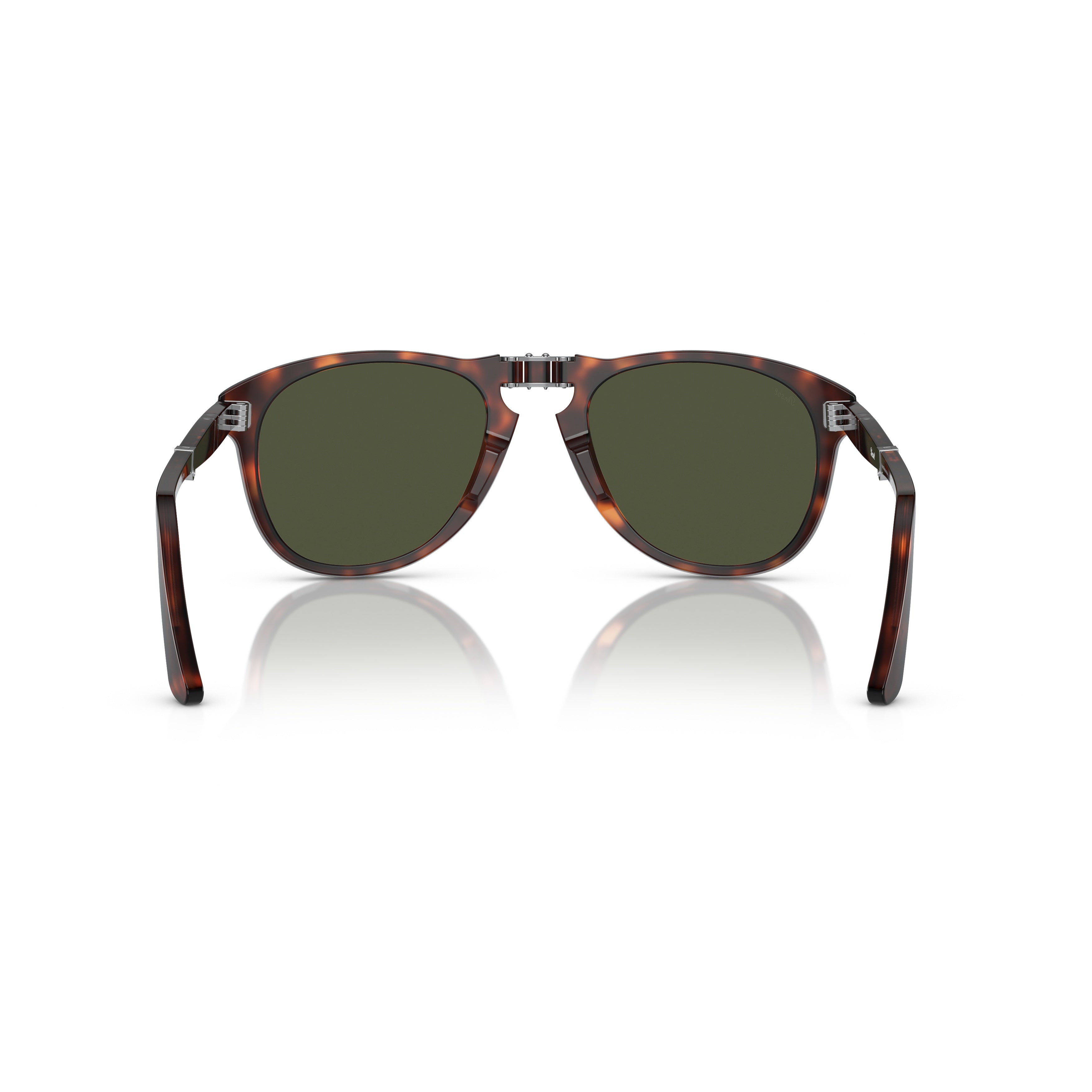 0po0714 Rounded Tortoiseshell Frame Sunglasses with Silver Details