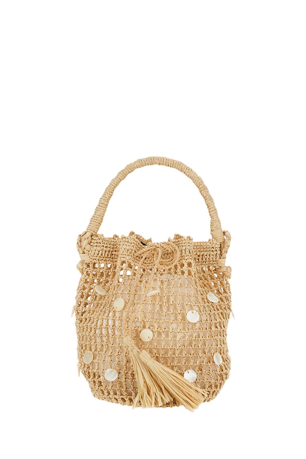 Precious Moments Raffia Bag Sand Pearl