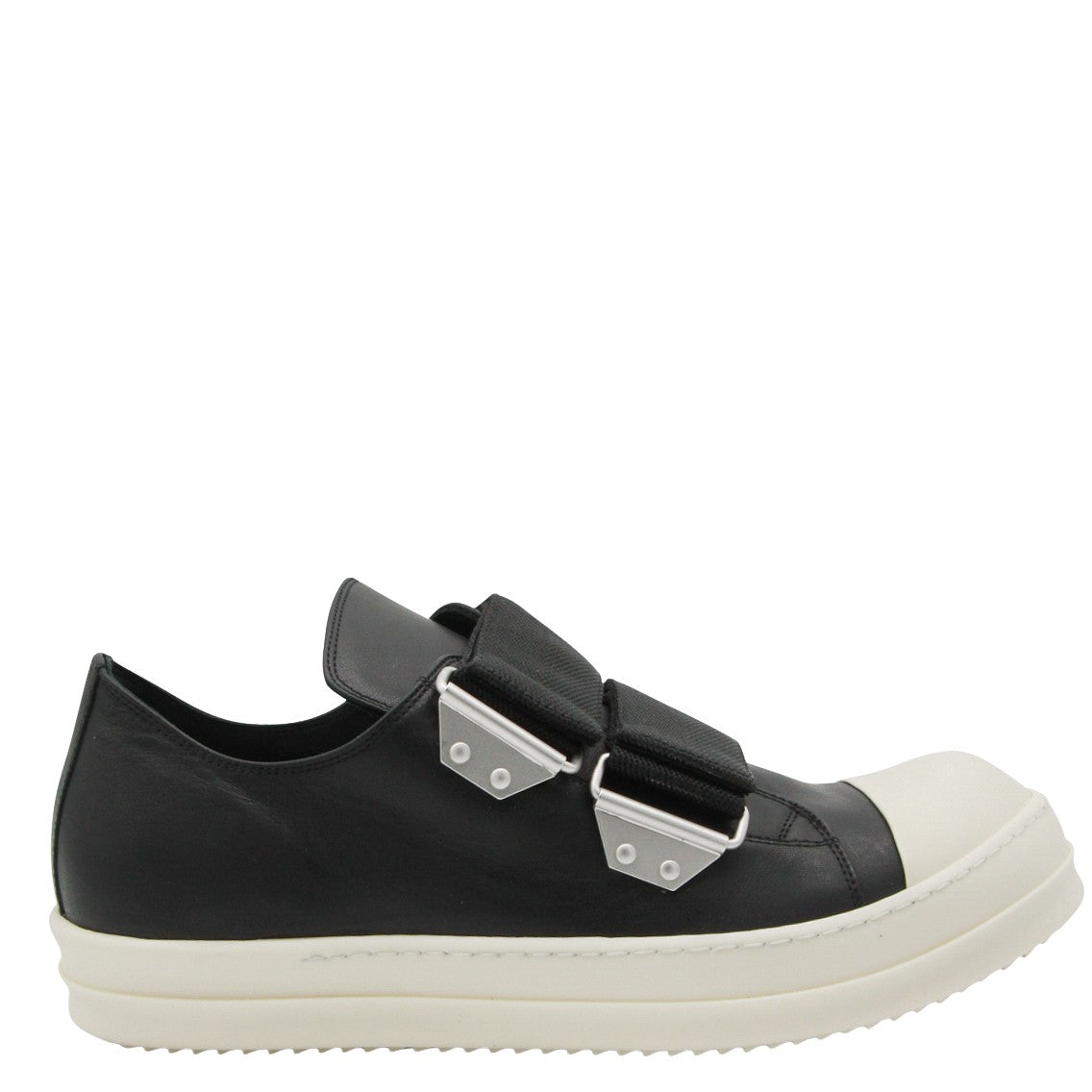 Black Sneakers With Contrasting Rubber Toe Cap