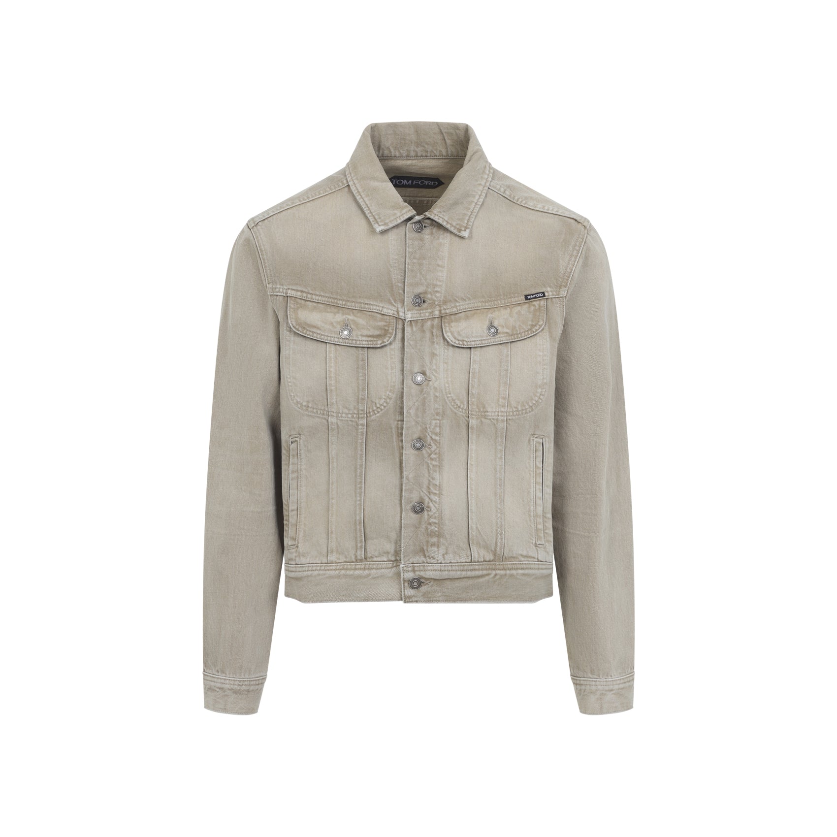 Classic Denim Jacket With Structured Collar