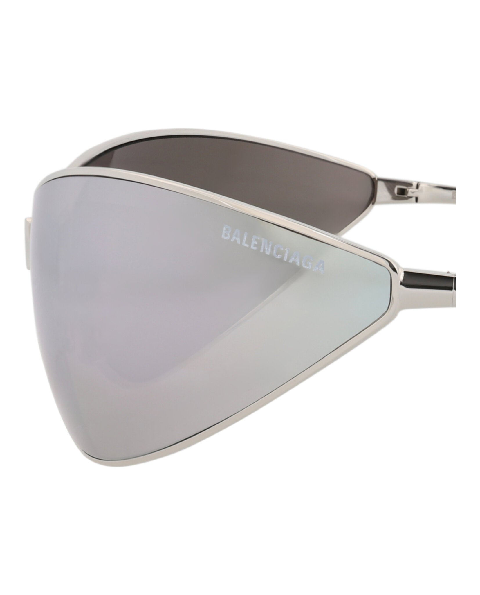 Shield-Frame Metal Sunglasses