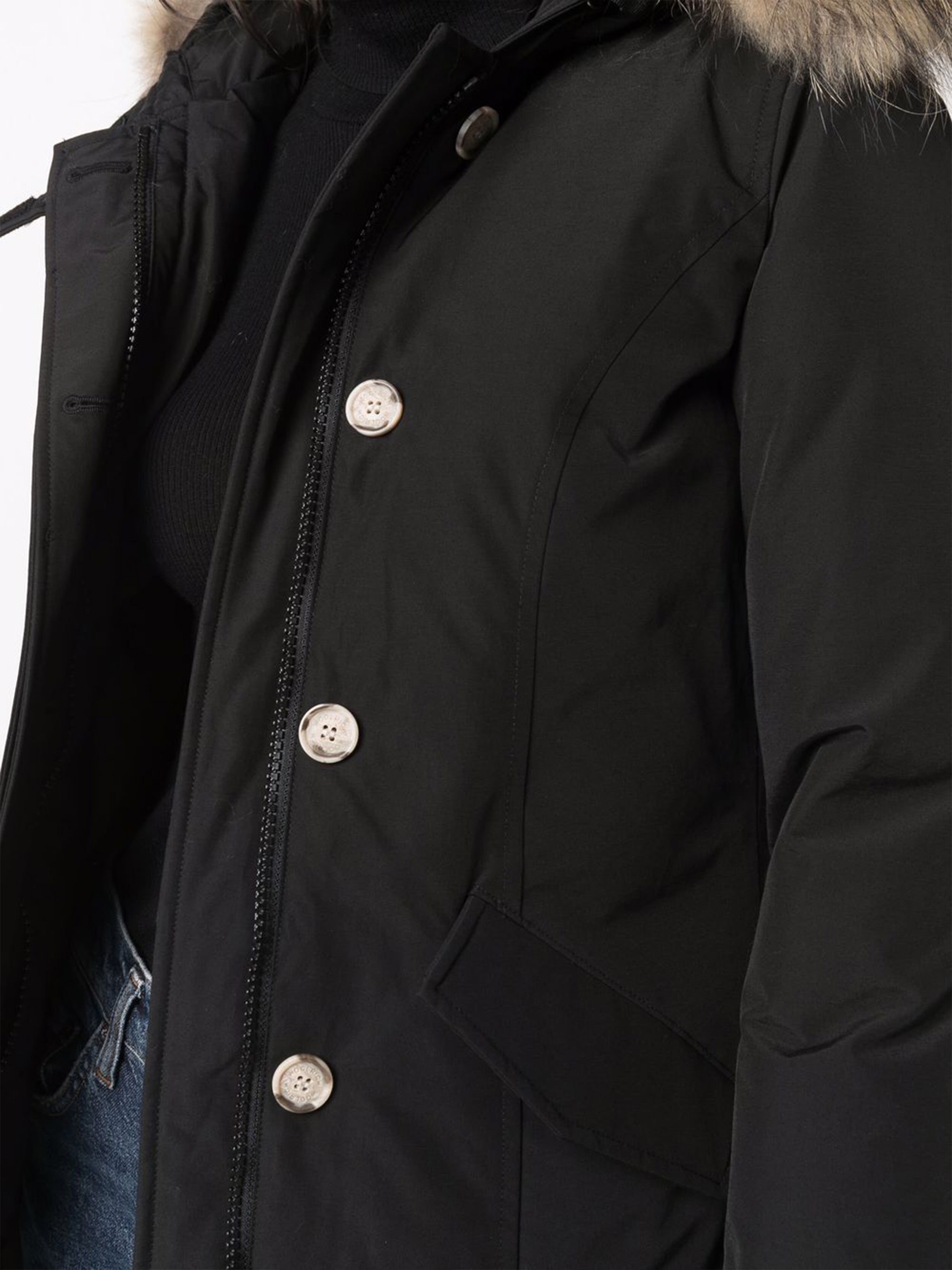 Black Arctic Raccoon Down Parka